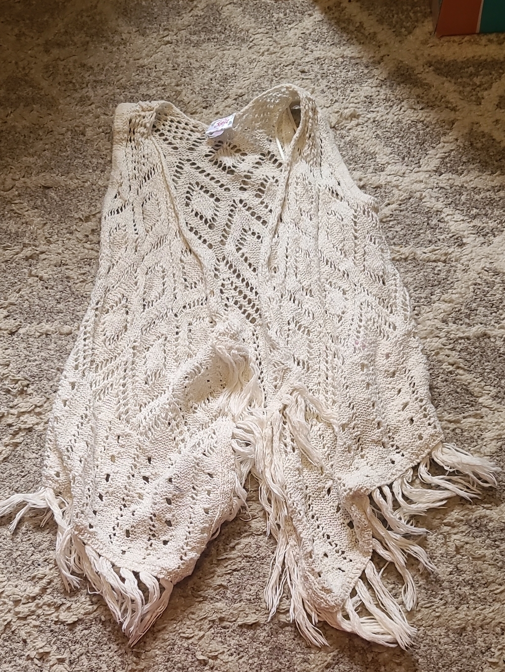 10 for $25 - Justice Girls 5 White / Ivory Knit Vest